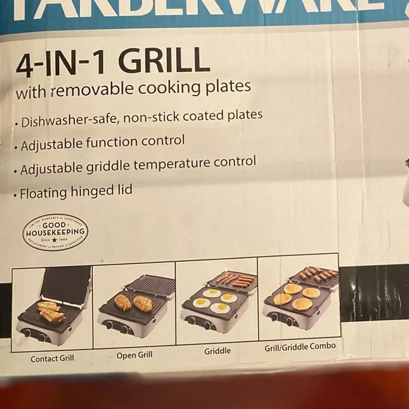 Farberware Silver 4-in-1 Grill with Adjustable Plates - Picture 4 of 4